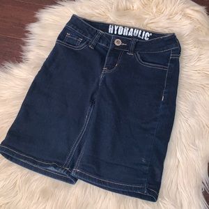 Jean shorts, longer length